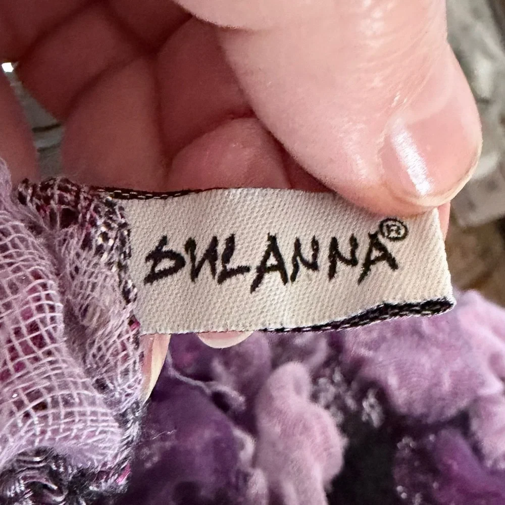 Luxurious Purple Art  Scarf with real fur